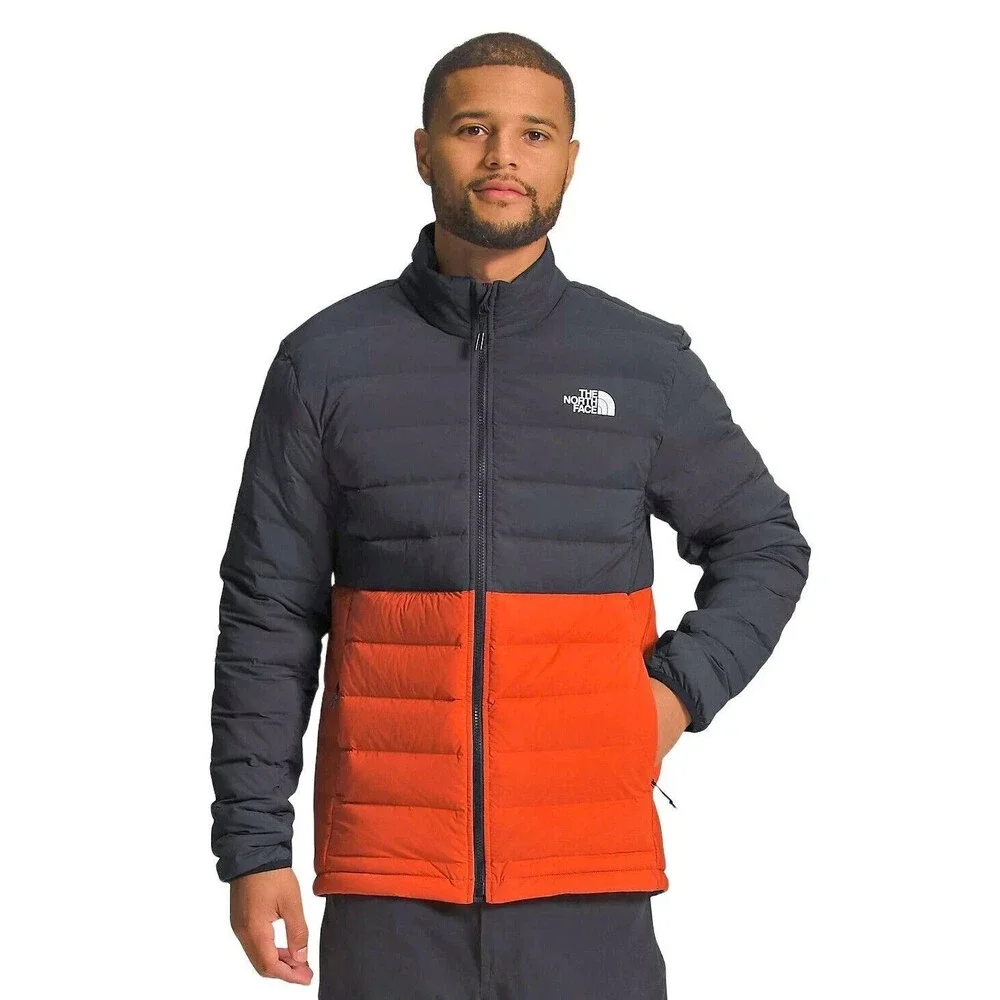 The North Face Belleview Puffer Jacket Men's 2XL Black Packable Zip Up UPS1140